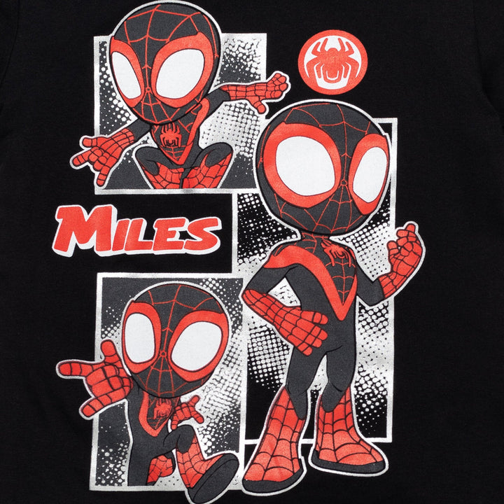 Marvel Spidey and His Amazing Friends Miles Morales T - Shirt and Mesh Shorts Outfit Set - imagikids