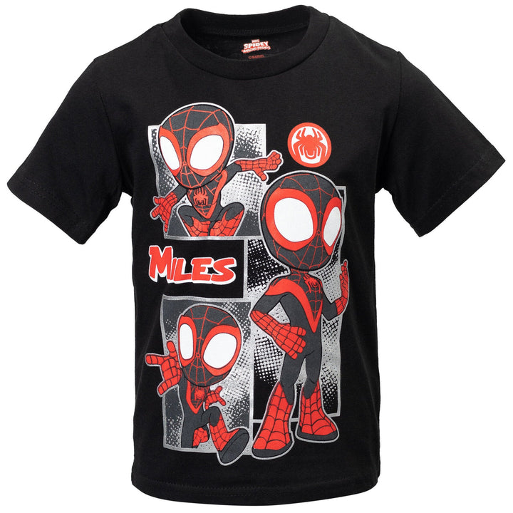 Marvel Spidey and His Amazing Friends Miles Morales T - Shirt and Mesh Shorts Outfit Set - imagikids