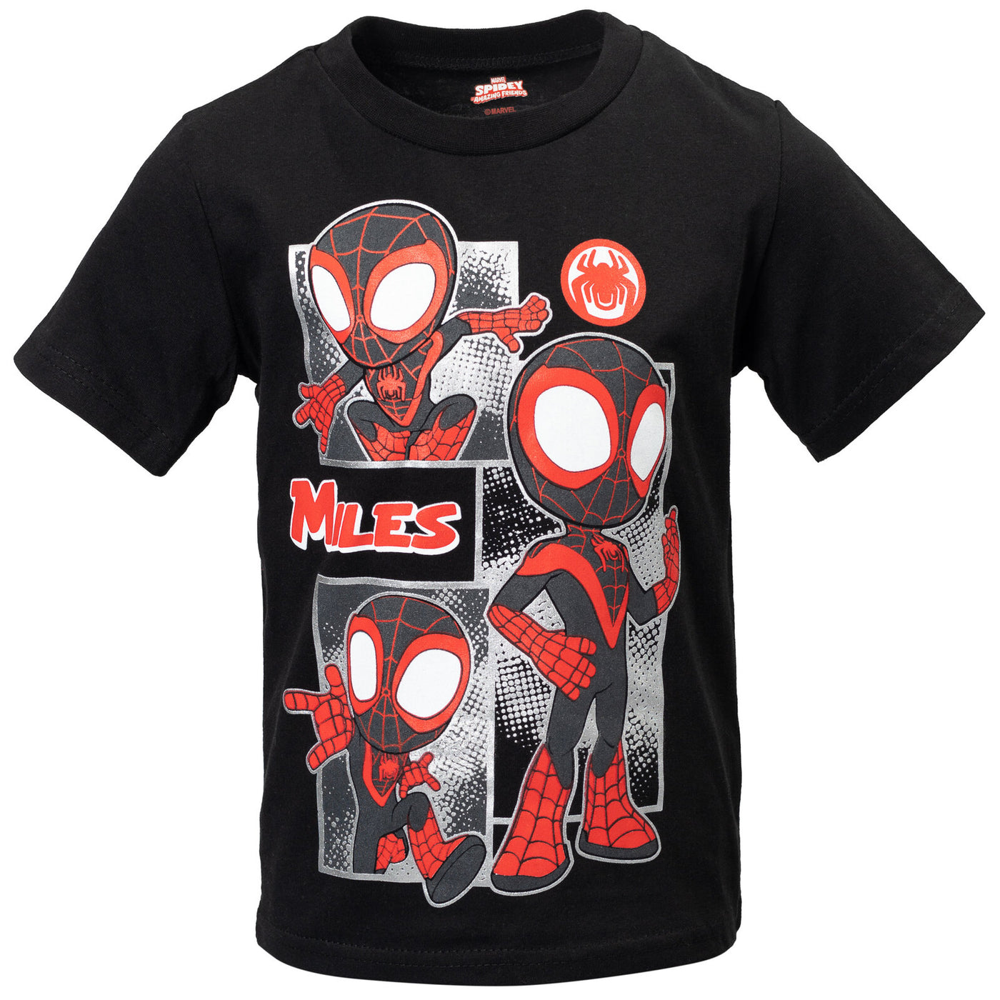 Marvel Spidey and His Amazing Friends Miles Morales T-Shirt and Mesh Shorts Outfit Set