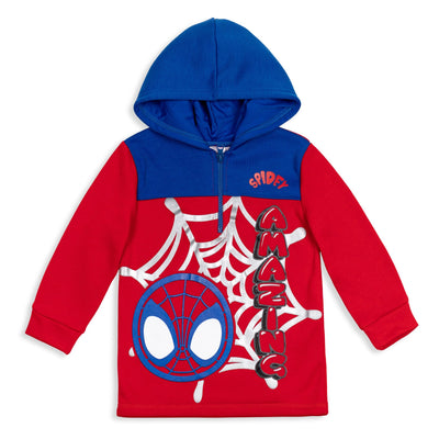 Marvel Spidey and His Amazing Friends Spider - Man Fleece Half Zip Hoodie - imagikids