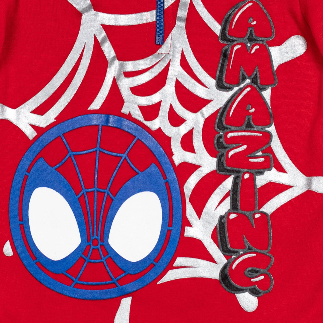 Marvel Spidey and His Amazing Friends Spider - Man Fleece Half Zip Hoodie - imagikids