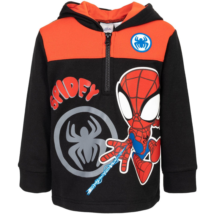 Marvel Spidey and His Amazing Friends Spider - Man Fleece Half Zip Hoodie - imagikids