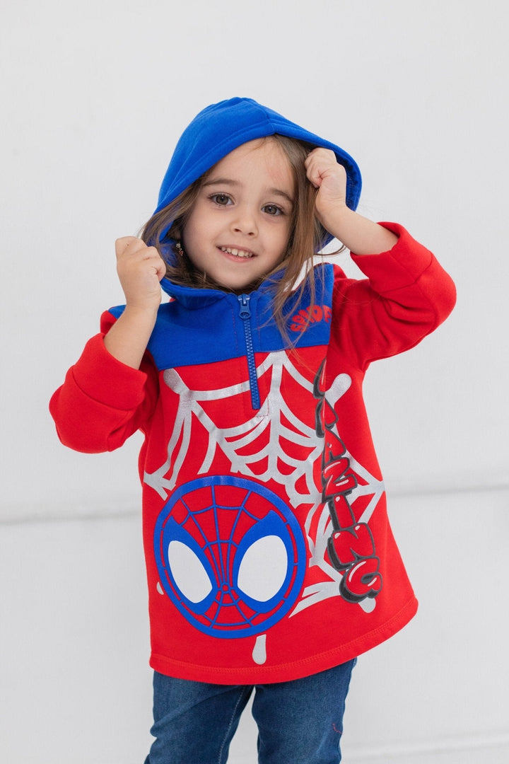 Marvel Spidey and His Amazing Friends Spider - Man Fleece Half Zip Hoodie - imagikids