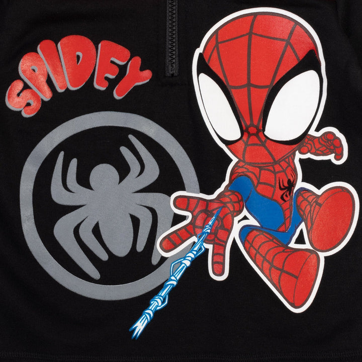 Marvel Spidey and His Amazing Friends Spider - Man Fleece Half Zip Hoodie - imagikids