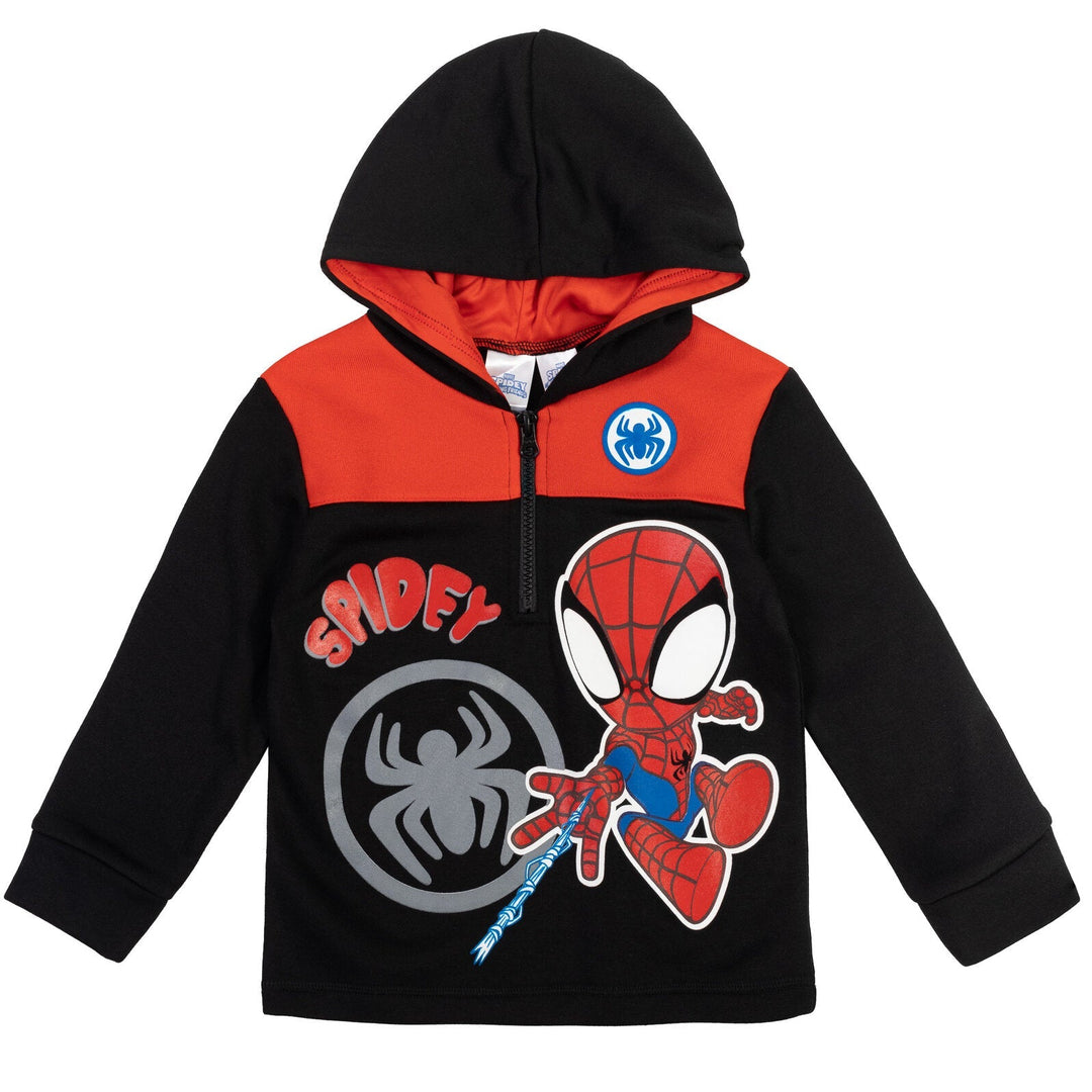 Marvel Spidey and His Amazing Friends Spider - Man Fleece Half Zip Hoodie - imagikids