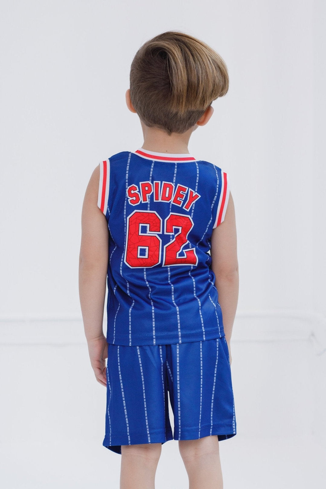 Marvel Spidey and His Amazing Friends Spider - Man Mesh Jersey Athletic Tank Top Basketball Shorts Outfit Set - imagikids