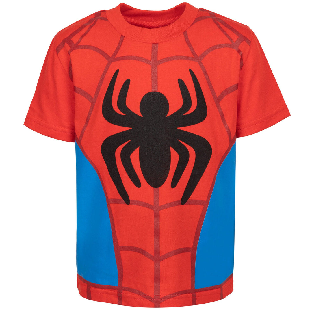 Marvel Spidey and His Amazing Friends Spider - Man T - Shirt and Mesh Shorts Outfit Set - imagikids