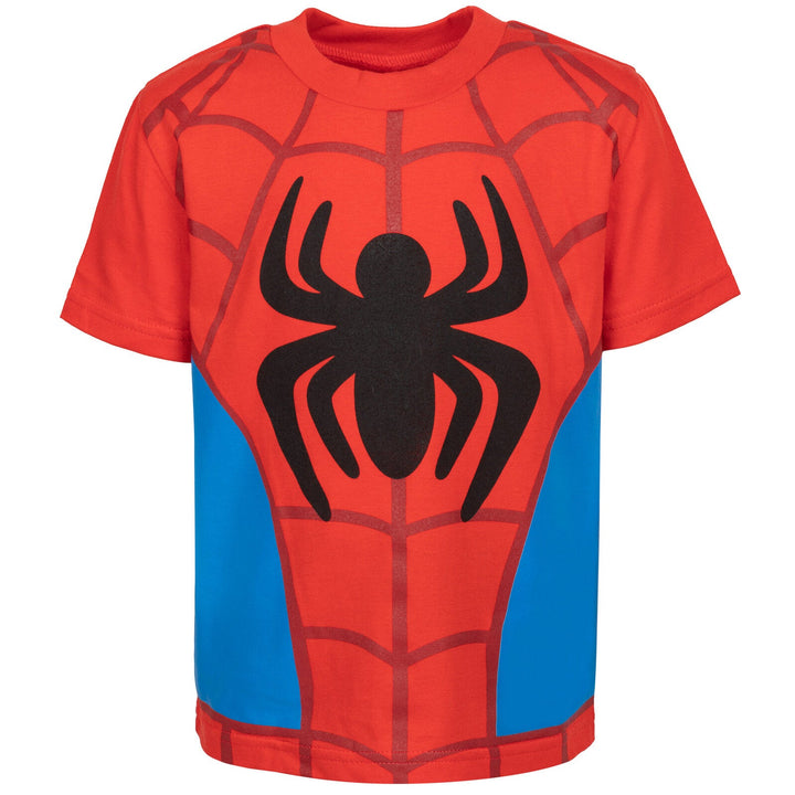 Marvel Spidey and His Amazing Friends Spider - Man T - Shirt and Mesh Shorts Outfit Set - imagikids