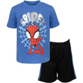 Marvel Spidey and His Amazing Friends Spider-Man T-Shirt and Mesh Shorts Outfit Set