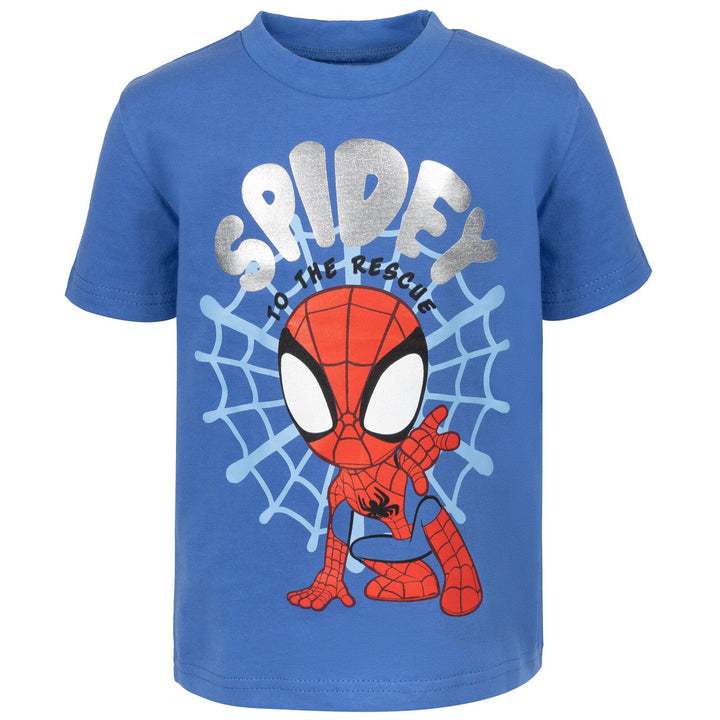 Marvel Spidey and His Amazing Friends Spider - Man T - Shirt and Mesh Shorts Outfit Set - imagikids