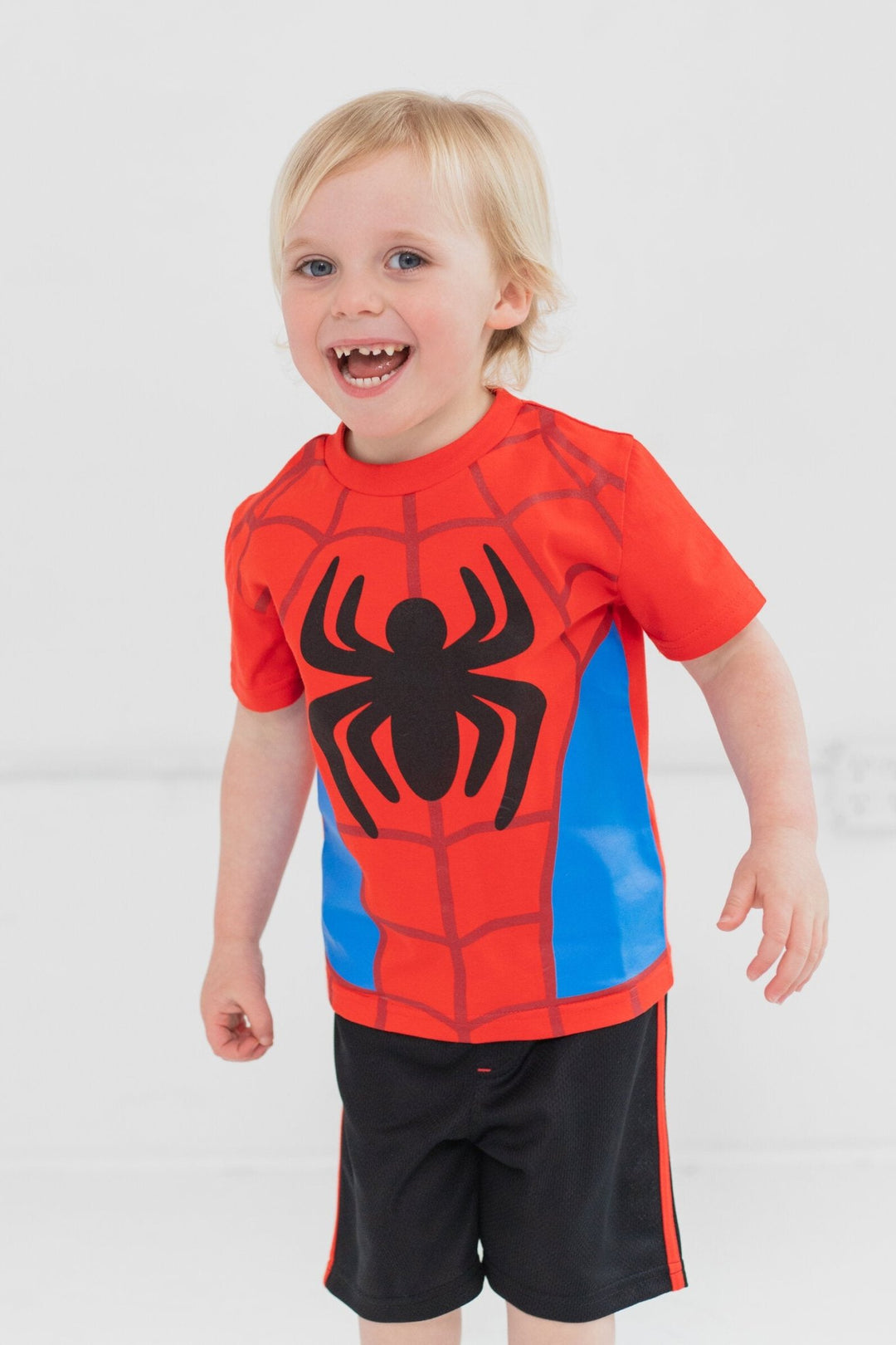 Marvel Spidey and His Amazing Friends Spider - Man T - Shirt and Mesh Shorts Outfit Set - imagikids