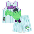 Marvel Spidey and His Amazing Friends The Hulk Mesh Jersey Athletic Tank Top and Basketball Shorts Outfit Set