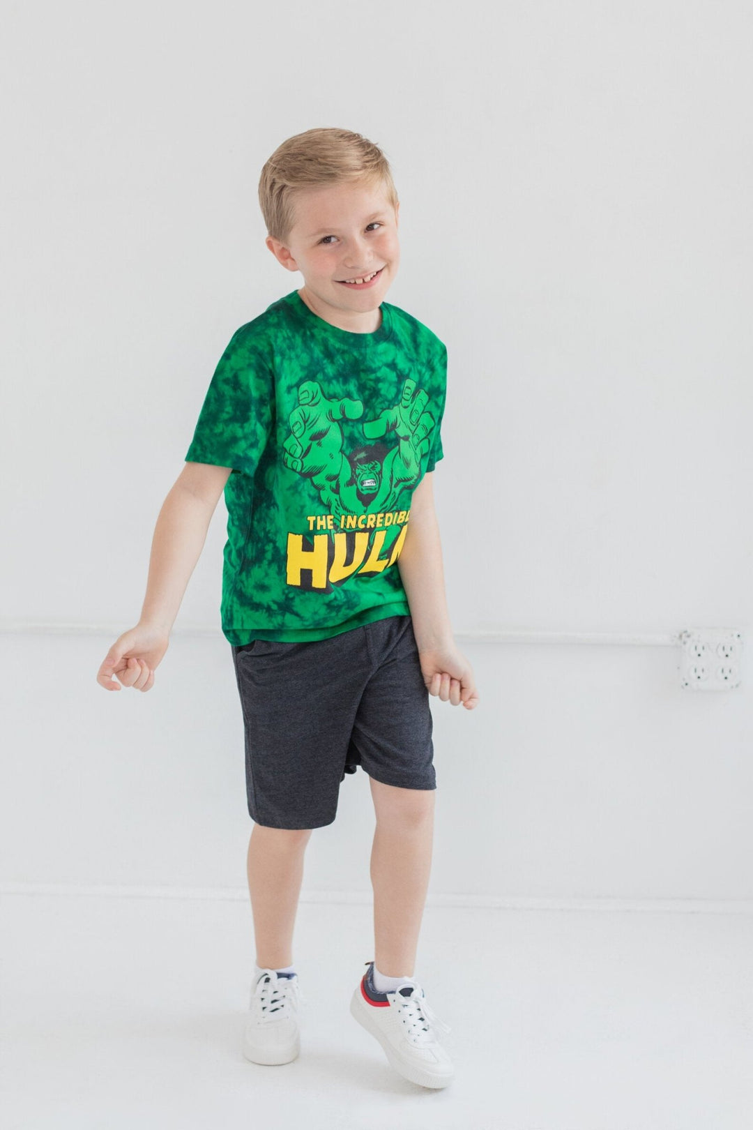 Marvel The Hulk Graphic T - Shirt & French Terry Shorts - imagikids