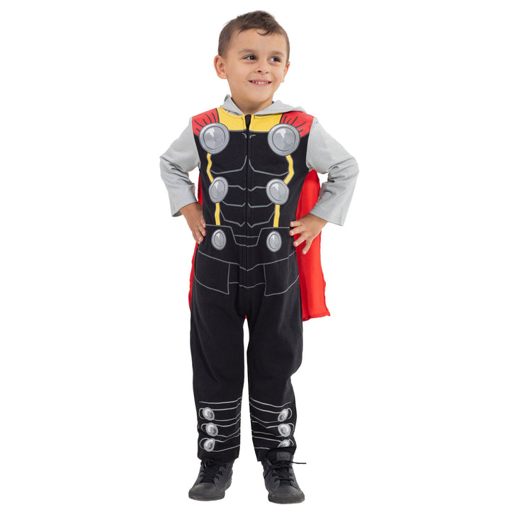 Marvel Thor Zip Up Coverall & Cape - imagikids