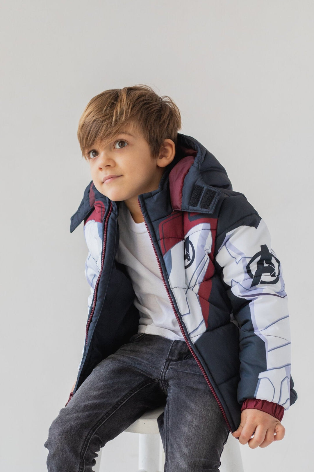 Marvel Zip Up Winter Coat Puffer Jacket - imagikids