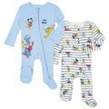 Mickey Mouse 2 Pack Ribbed Sleep N' Play Coveralls 2-Way Zip