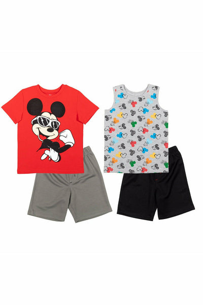 Mickey Mouse 3 Piece Outfit Set: T - Shirt Shorts - imagikids