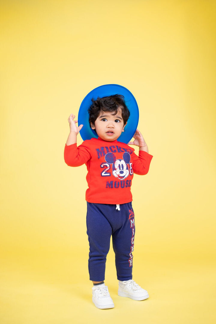 Mickey Mouse 4 Piece Outfit Set: Bodysuit T - Shirt Pants - imagikids