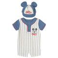 Mickey Mouse French Terry Henley Romper and Baseball Hat Outfit Set