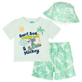 Mickey Mouse Loop Terry Cloth T-Shirt, Shorts and Bucket Sun Hat 3 Piece Outfit Set