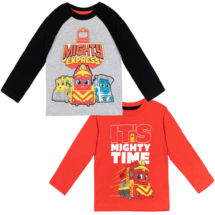 Paquete de 2 camisetas gráficas de manga larga Mighty Express