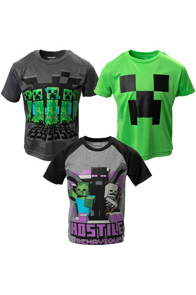 Minecraft 3 Pack Graphic T - Shirts - imagikids