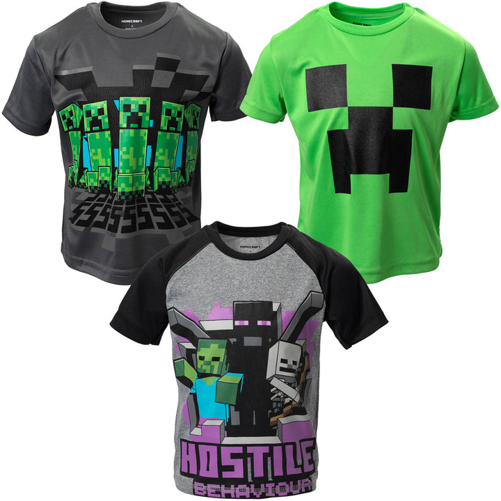 Paquete de 3 Minecraft Camisetas gráficas