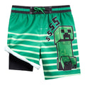 Minecraft Compression UPF 50+ Swim Trunks Bathing Suit Little Kid to Big Kid