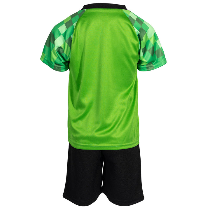 Minecraft Creeper Cosplay T-Shirt and Mesh Shorts Outfit Set