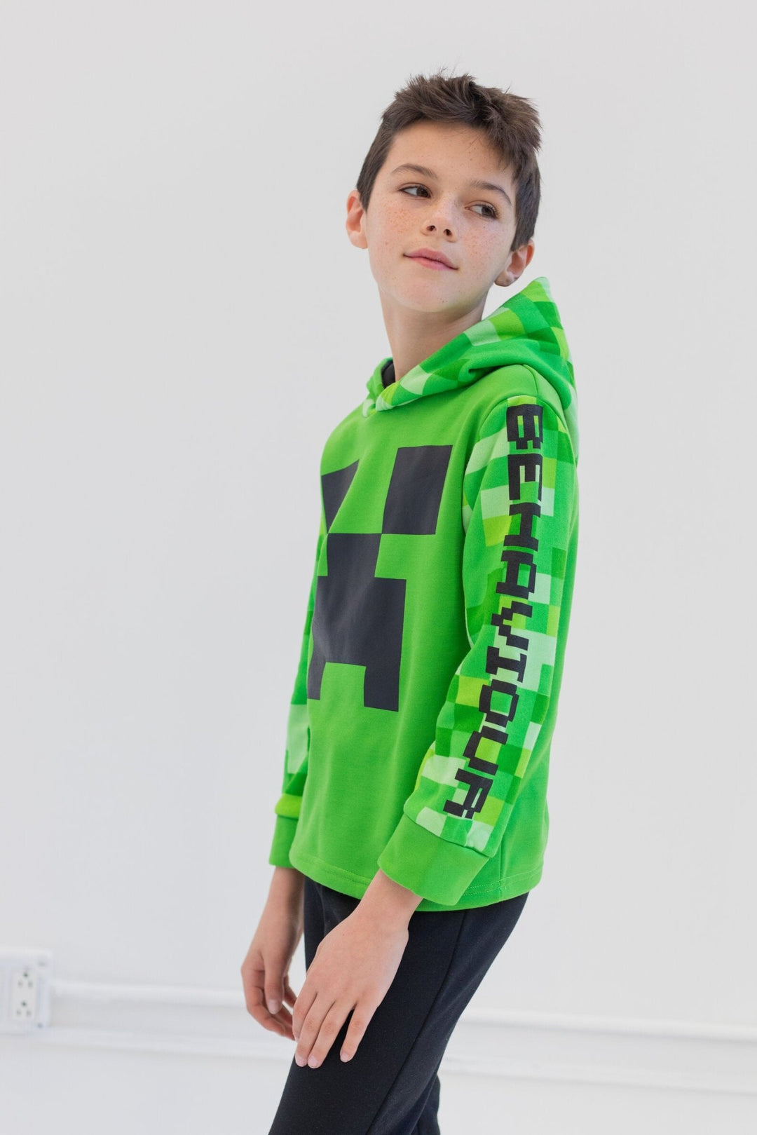 Minecraft Creeper Fleece Hoodie and Pants Outfit Set - imagikids