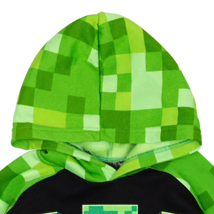 Minecraft Creeper Fleece Pullover Hoodie