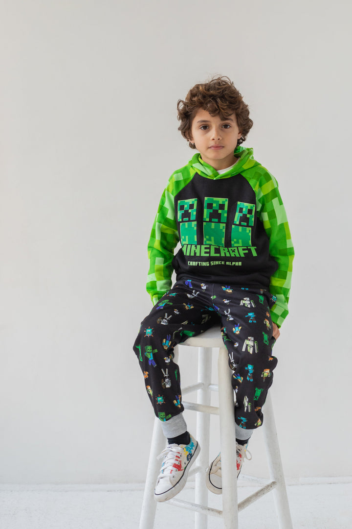 Minecraft Creeper Fleece Pullover Hoodie