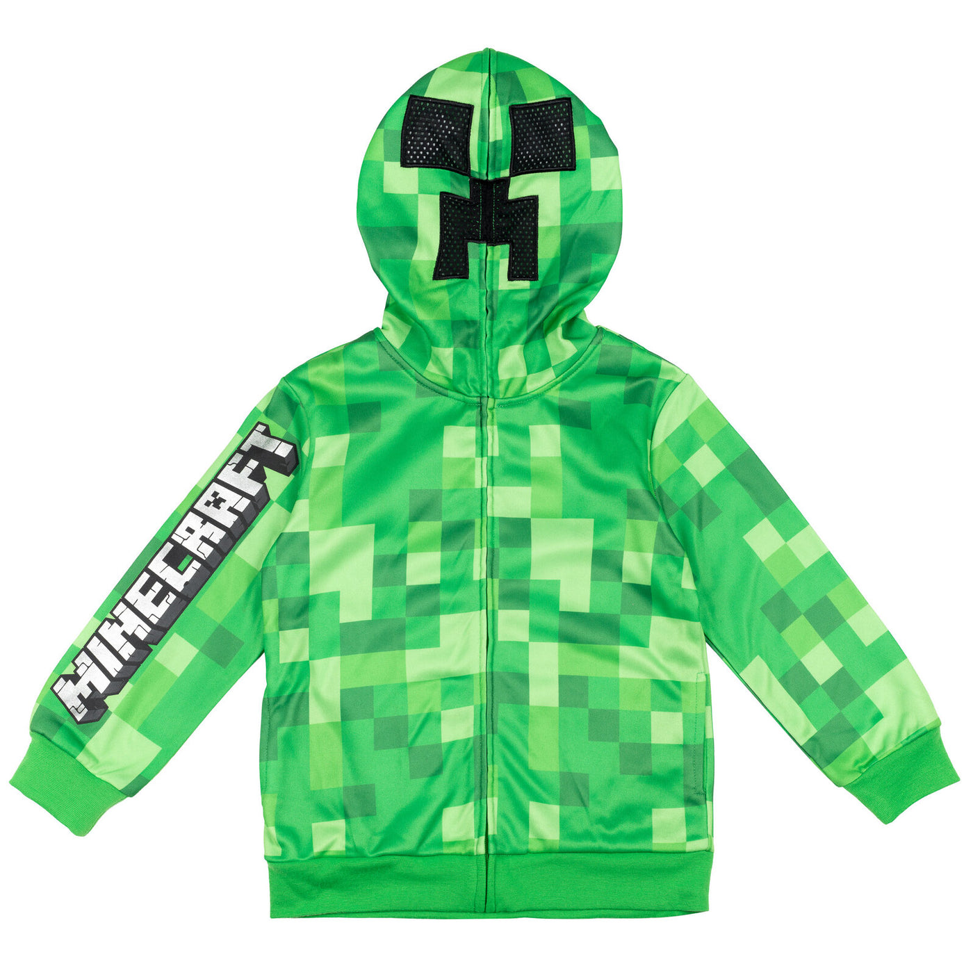 Minecraft Creeper Fleece Zip Up Hoodie
