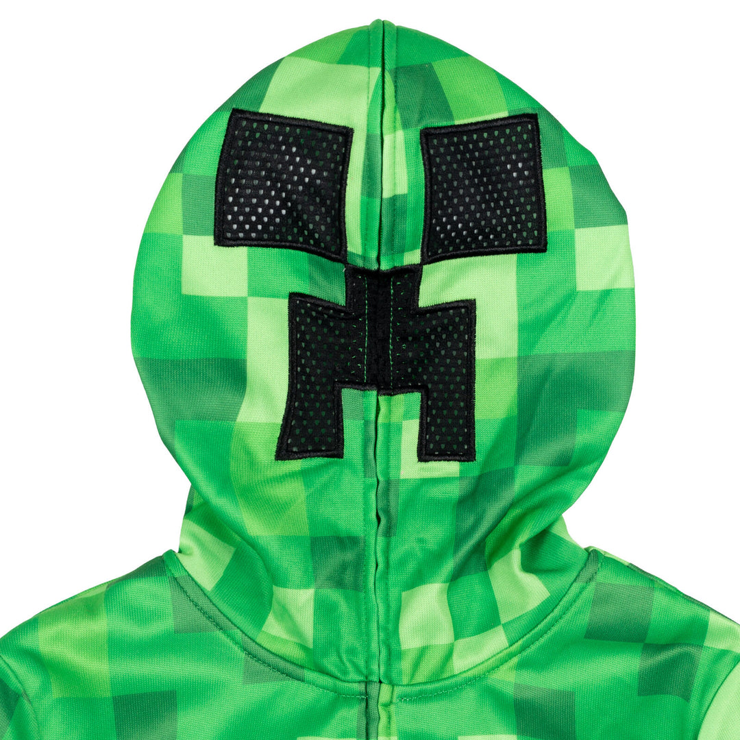 Minecraft Creeper Fleece Zip Up Hoodie