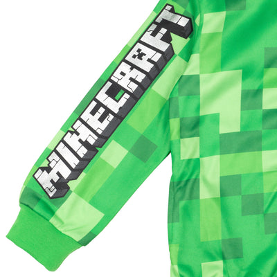 Minecraft Creeper Fleece Zip Up Hoodie