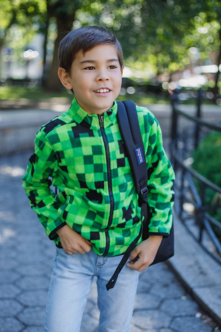 Minecraft Creeper Fleece Zip Up Jacket - imagikids