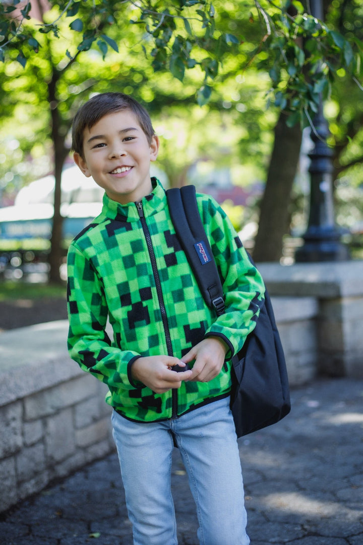 Minecraft Creeper Fleece Zip Up Jacket - imagikids