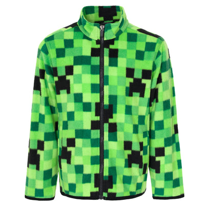 Minecraft Creeper Fleece Zip Up Jacket - imagikids