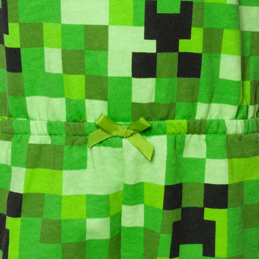 Minecraft Creeper French Terry Sleeveless Romper - imagikids