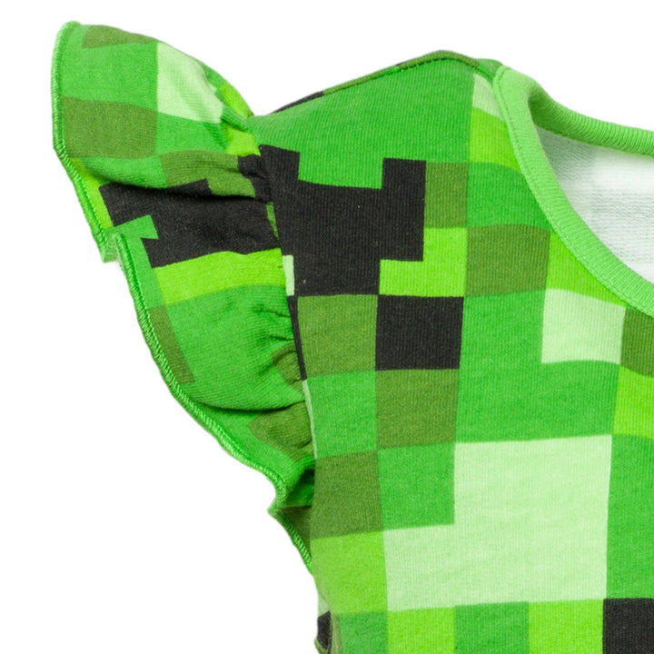 Minecraft Creeper French Terry Sleeveless Romper - imagikids