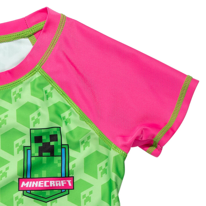 Minecraft Creeper Rash Guard and Bikini Bottom - imagikids