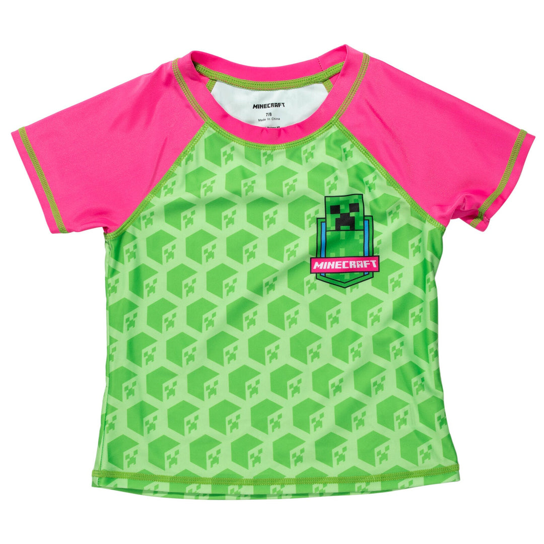 Minecraft Creeper Rash Guard and Bikini Bottom - imagikids