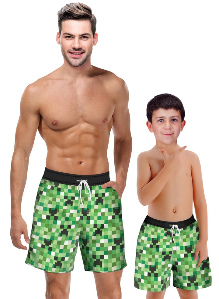 Minecraft Creeper Swim Trunks Bathing Suit - imagikids