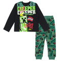 Minecraft Creeper T-Shirt and Fleece Jogger Pants Outfit Set