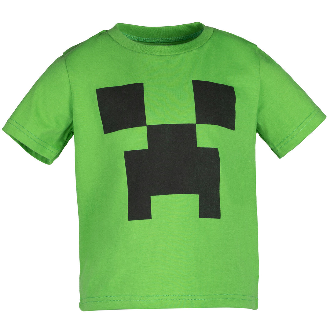 Minecraft Creeper T-Shirt and Mesh Shorts Outfit Set