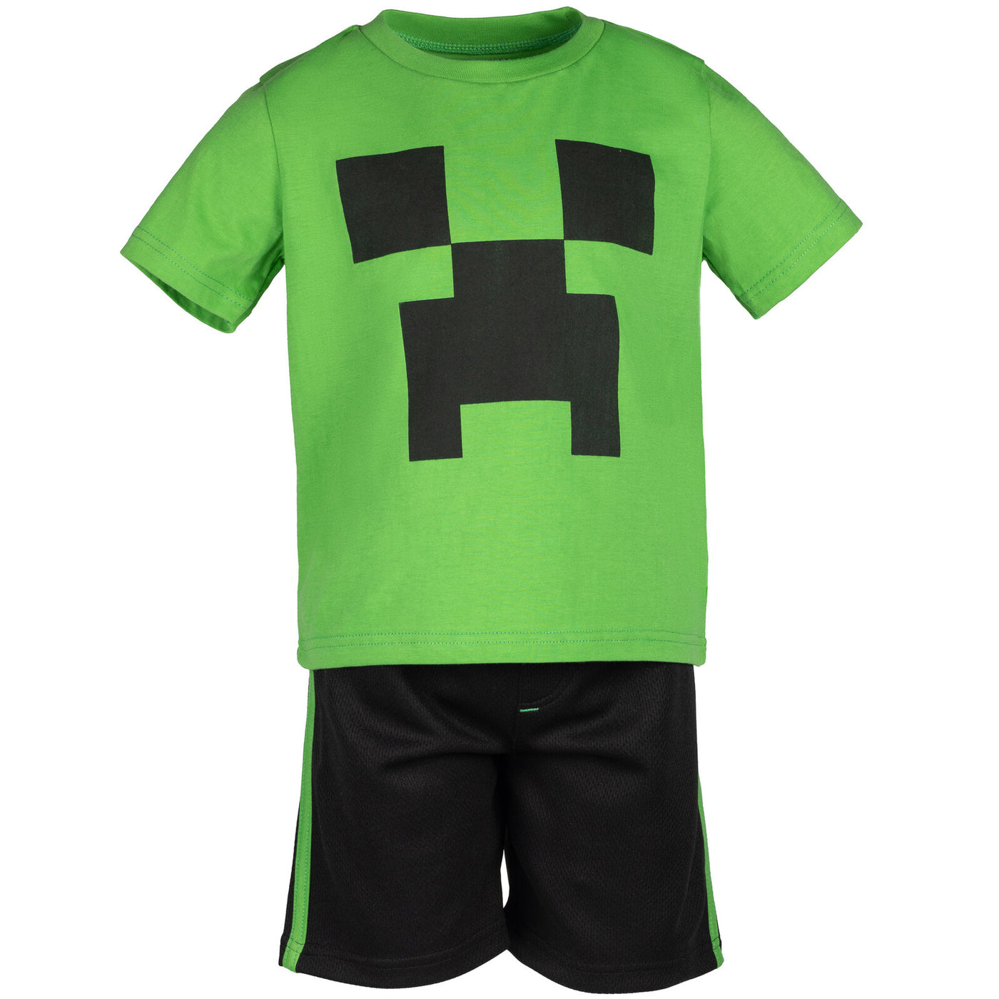 Minecraft Creeper T-Shirt and Mesh Shorts Outfit Set
