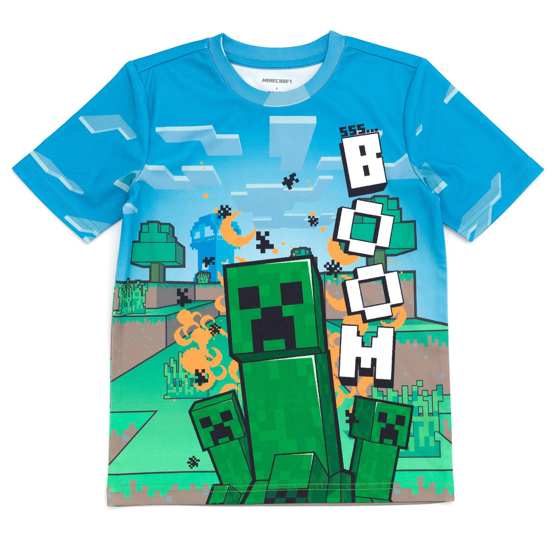 Minecraft Creeper T - Shirt and Shorts Outfit Set - imagikids