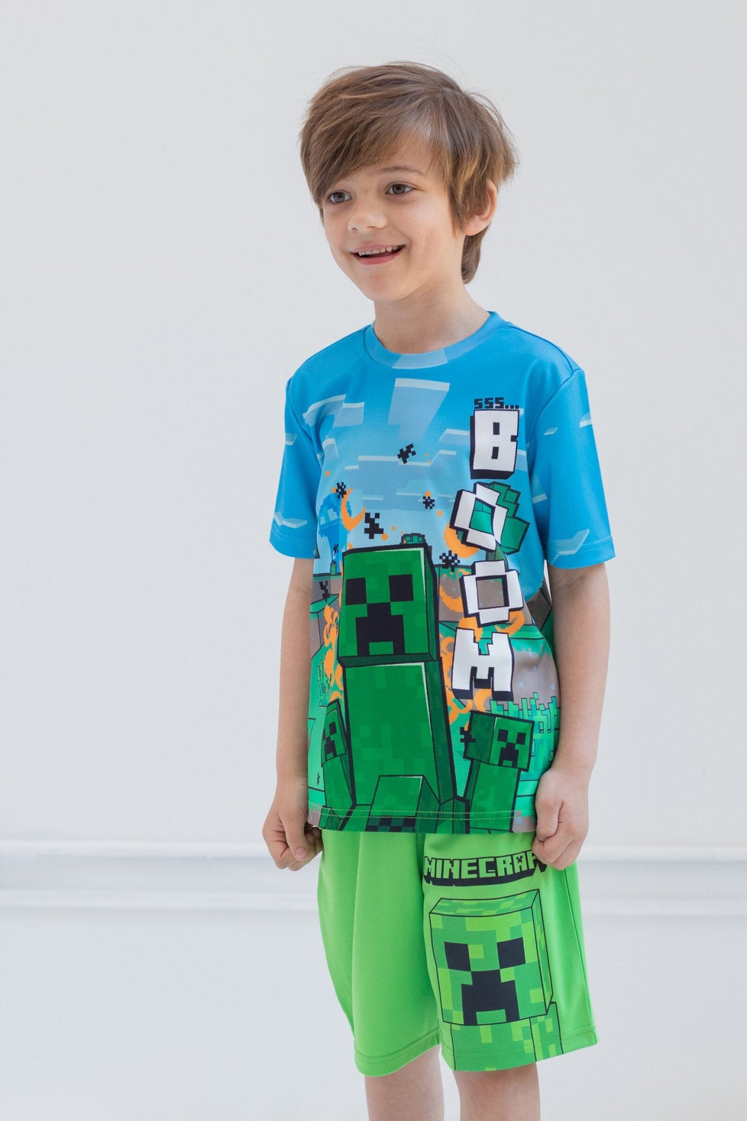 Minecraft Creeper T - Shirt and Shorts Outfit Set - imagikids