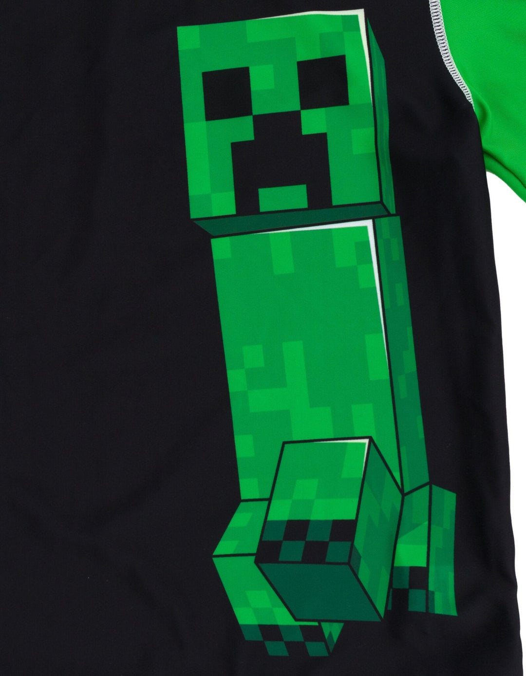 Minecraft Creeper UPF 50+ Rash Guard Swim Trunks Outfit Set - imagikids