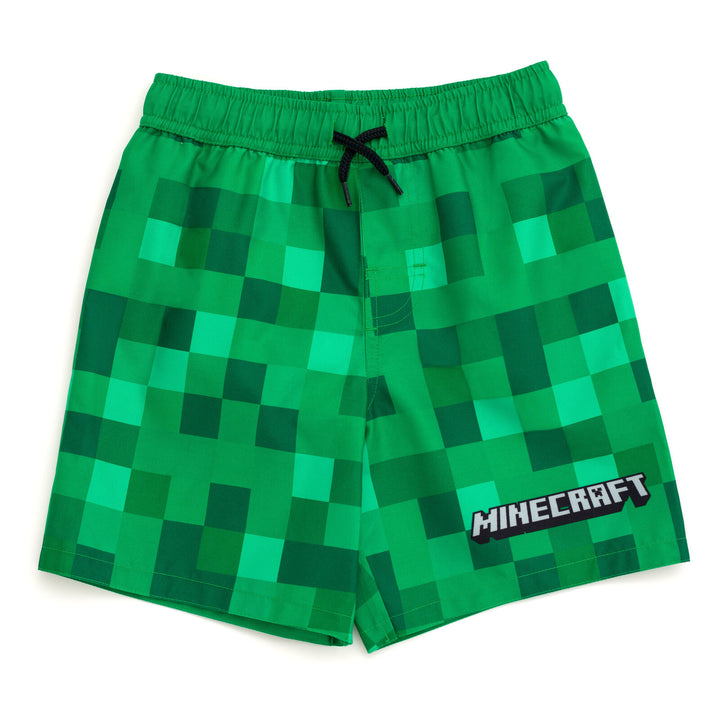 Minecraft Creeper UPF 50+ Swim Trunks Bathing Suit